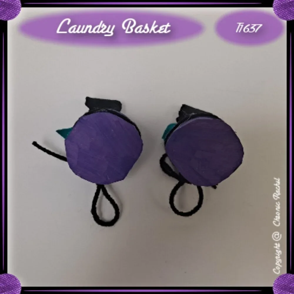 2-Pack Indigo Purple & Black Yarn Fabric Bins